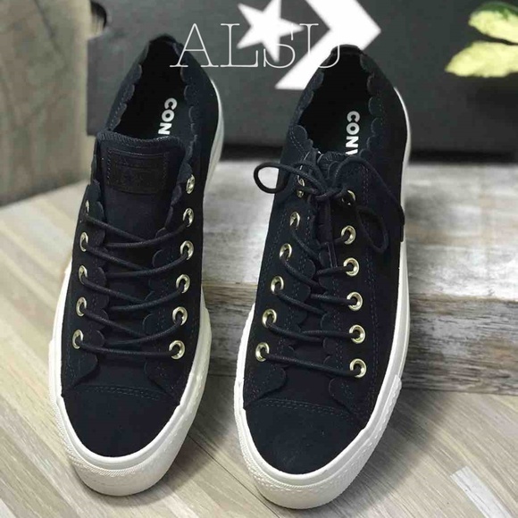 NWT Converse Lift Low Top Suede Black W AUTHENTIC - Picture 3 of 8